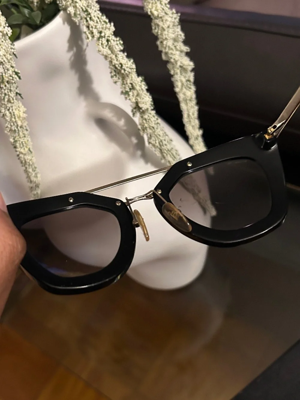 Prada Acetate Cinema Sunglasses SPR 09Q Black - Picture 9 of 10